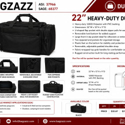 22" Heavy-Duty Duffel Bag