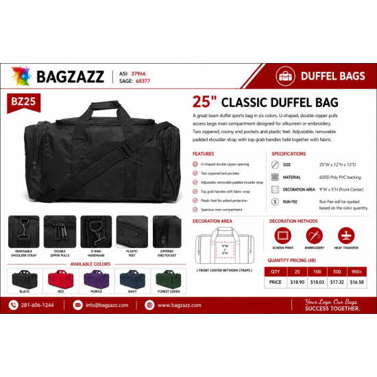 25" Classic Duffel Bag