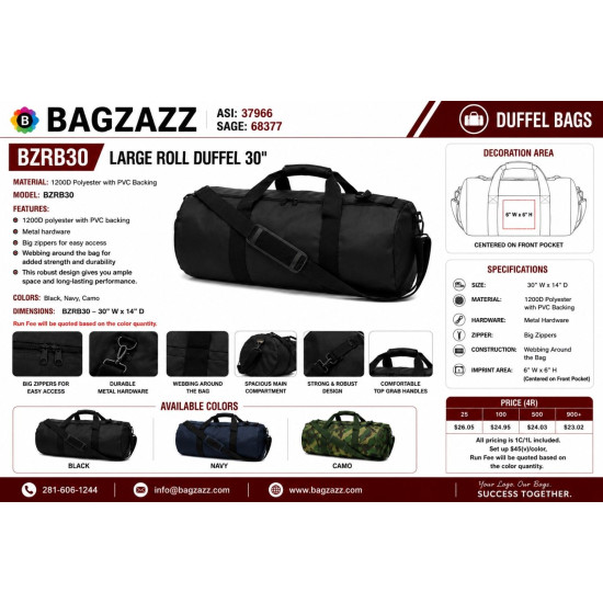 Large Roll Duffel 30"