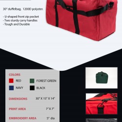 30" Large Duffel Bag